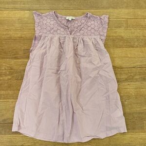 Addison Meadow pink sleeveless V-neck blouse shirt top size 16
 b74